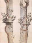 Oppenort Oppenoordt Oppenord Oppenordt Gilles Gille Marie Design of a Case for Watch and Barometer with Termometer Two Versions - Hermitage